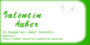 valentin auber business card